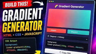 I Built a Gradient Generator Using HTML, CSS & JavaScript! 🤯🔥🔥