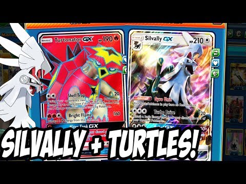 New Crimson Invasion Silvally GX W/Turtles! (Turtonator Silvally) Silvally Firebox Deck! PTCGO