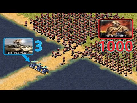 Can the 3 Prism Tanks survive? - Red Alert 2