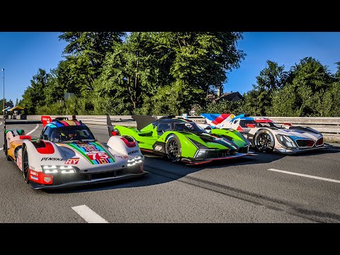Thumbnail for Forza Motorsport Drag race: Porsche 963 Hybrid vs Lamborghini SC63 vs BMW M Hybrid V8 by Lamborghini SC63