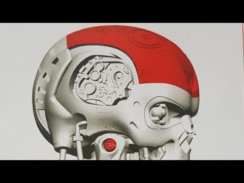 Build the T-800 Part 21 - Assembling the right shoulder joint and connecting the skull