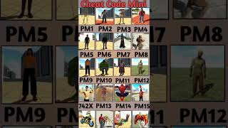 Zombie + Franklin + Iron Man + Hulk Cheat Code 🤑 Indian Bike Driving 3d #indianbikedriving3d #shorts