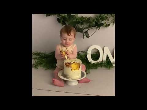 The Fabric Frame Solution by Graceland Designs® used for a cute cake smash!