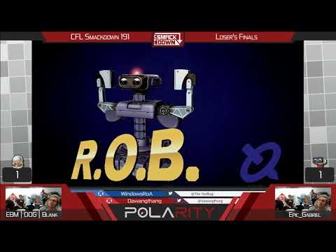 CFL Smackdown 191 Smash 4 - EBM | DOG | Blank (Sheik) vs Epic_Gabriel (ROB, Mario) - Losers Finals