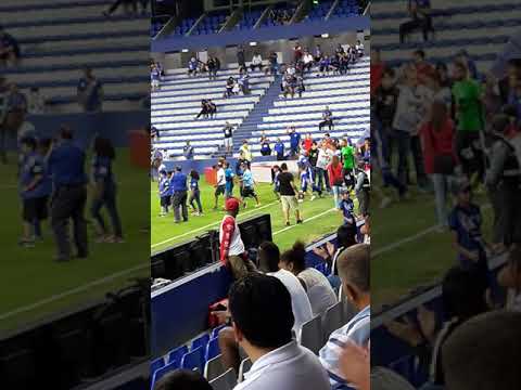 Salida de Emelec vs Tecnico Universitario