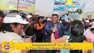 preview picture of video '22/06/14  INAUGURACIÓN DE LA AV. VÍCTOR MALÁSQUEZ  EN HUERTOS DE MANCHAY'