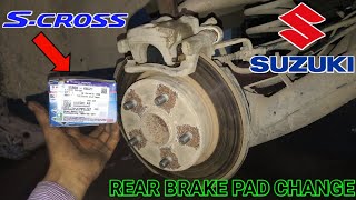 How To Change S.cross Rear Brake Pad | Scross Rear Brake Pad replace | Change Rear Brake Pad Any car