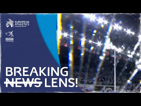 Pole vault bar SMASHES camera lens! | Torun 2021 | #Shorts