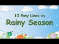 Rainy Season 10 Easy Lines On Rainy Season In English
