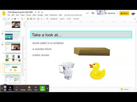 CD6 Measuring the VOLUME  How to use Google Slides