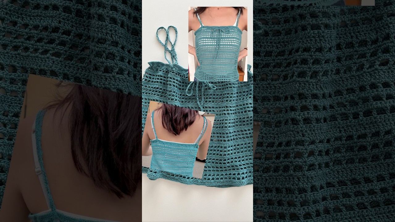ニットキャミソール | crochet summer top #かぎ針編み #crochet