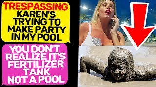 TRESPASSING INTO MY &#39;POOL&#39; KAREN CALLS 911 ON ME! Officer, I Am owner of Land r/MaliciousCompliance
