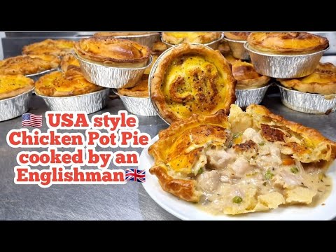 American🇺🇸style Chicken Pot Pie by an English chef!! #piecrust  #chefarchiepie #pie