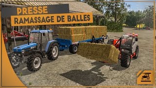 Farming Simulator 17 - Presse + Ramassage de balles (Ft. Le Gamer Manchot)