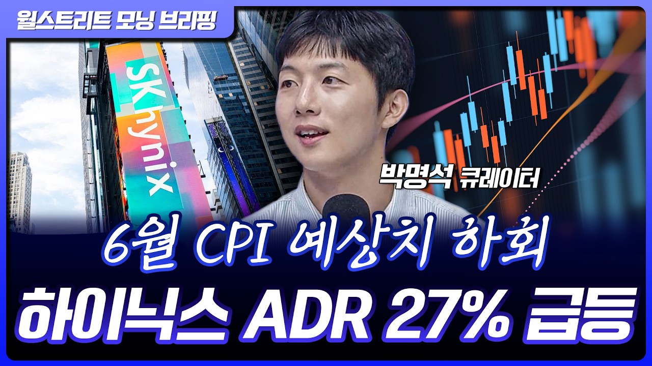 6월 CPI 전월비 0.4% 하락…SKHY 27% 폭등 이유는? [월가 뉴스레터]