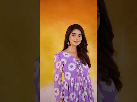 Weightless Marble Floral Print Frock with Foil Work – Fully Stitched