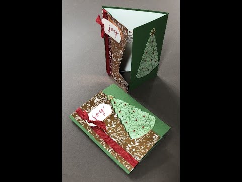 Cut Away Tri-Fold Card Technique class Invitation.