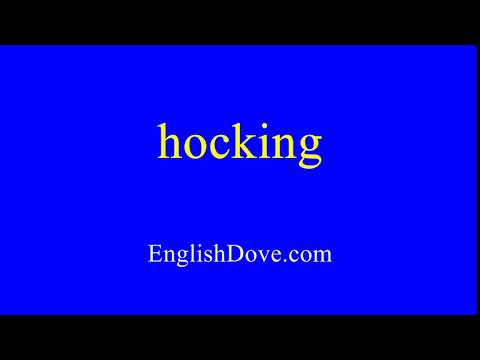 How to pronounce hocking in American English.