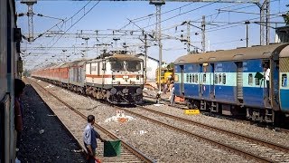 preview picture of video 'Namma Rajdhani ignores Grand Trunk Exp, as Dakshin enters Pandhurna | Indian Railways'