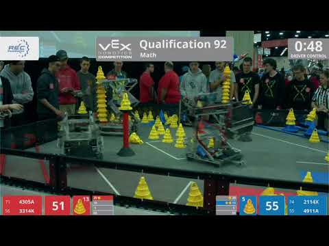 2018 VRC Math Q92 - 4305A 3314K vs 2114X 4911A - 104 to 66
