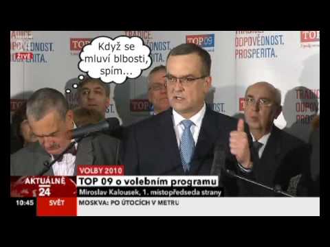 Když se mluví blbosti, spím... Kalousek