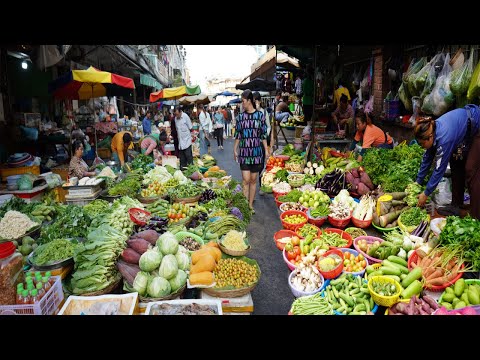 Amazing Collection Food Market Scene 2026 – Daily Lifestyle Of Khmer People Buy Some Food In Market
