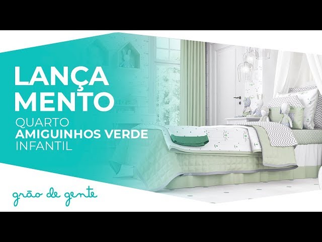 Quarto Amiguinhos Infantil Verde - Grão de Gente
