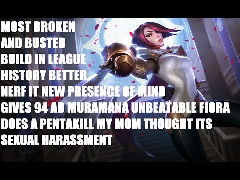 94 AD MURAMANA ON FIORA / NEW PRESENCE OF MIND / PENTAKILL / MOST BROKEN FIORA BUILD IN 9.23!!!