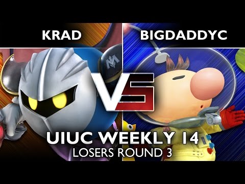 [Smash 4 Weekly #14] Singles Losers Round 3: Krad (Meta Knight) vs. BigDaddyC (Olimar, Lucas)