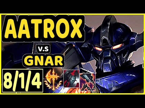 PANKY (AATROX) vs GNAR - 8/1/4 KDA TOP GAMEPLAY - EUW Ranked MASTER