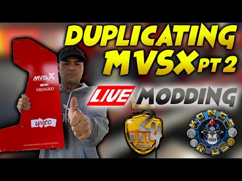 Duplicating Neo-Geo MVSX Part 2! Live Modding + MVSX Unboxing and adding HyloStick X Hack LIVE!!