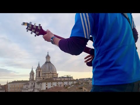 Guitar "Deborah's Theme" (Ennio Morricone) Piazza Navona Roma Quarantine for Coronavirus