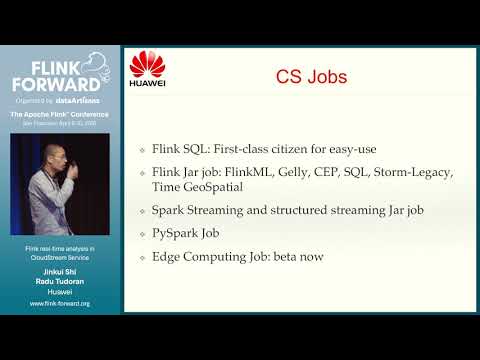 Flink real-time analysis in CloudStream Service of Huawei Cloud - Jinkui Shi & Radu Tudoran