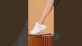 Giày thể thao nữ MWC - 0696 Giày Sục Thể Thao Nữ Phối Màu Siêu Cute,Sneaker Êm Chân Đế Độn 5CM