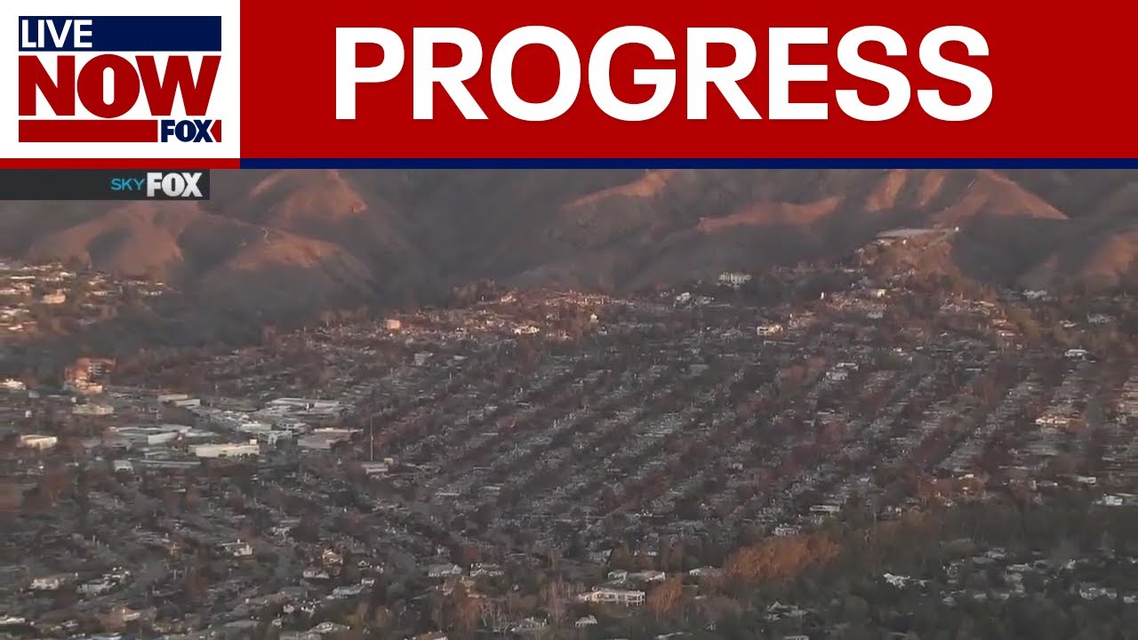 California fires: SkyFOX flies over clear Palisade skies | LiveNOW from FOX
