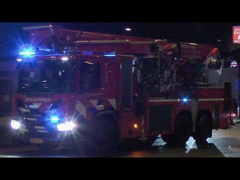 Brandweer Oss met spoed naar een woningbrand in een appartementencomplex aan de Oostwal in Oss