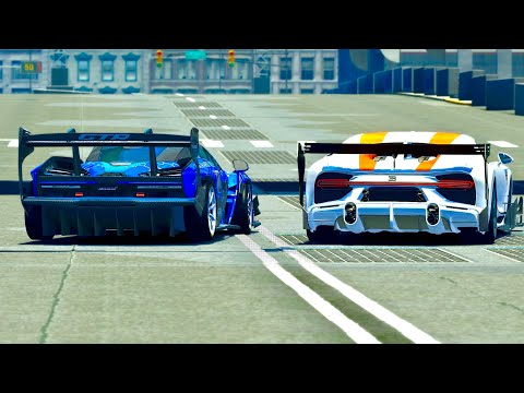 Bugatti Chiron GTR vs McLaren Senna GTR at Chicago GP