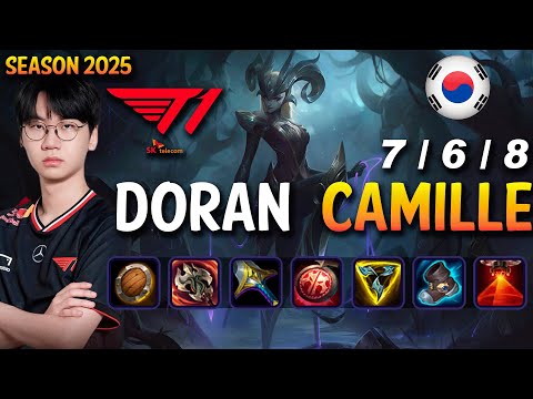 T1 Doran CAMILLE vs JAX Top - Patch 25.09 KR Ranked | lolrec