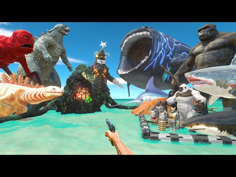 FPS Avatar Rescue Sea Monsters and Primates and Fights Kaiju Monsters-Animal Revolt Battle Simulator