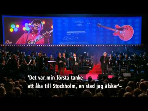 Chuck Berry's thank you speech read by Dave Edmunds 2014