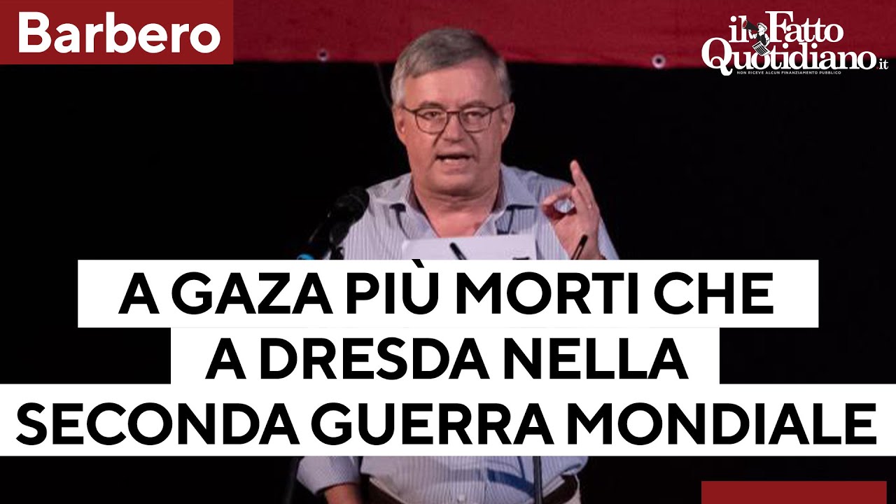 Barbero: "A Gaza più morti che a Dresda nel 1945. Verità prima vittima della guerra"