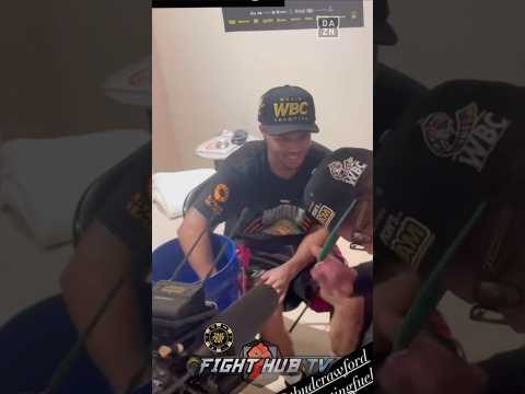 Shakur Stevenson ICES INJURED Hand after stopping Josh Padley!