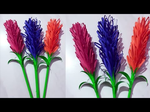 Beautiful Flower Making With Paper // Very Easy Paper Flower Making// Home Decoration Ideas//