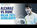 Carlos Alcaraz vs Holger Rune: First-Ever Career Meeting! | Next Gen Finals 2021 Highlights