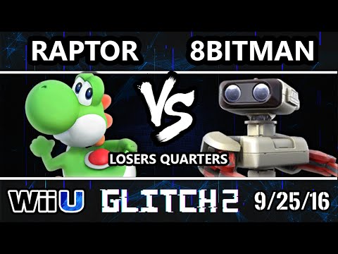 Glitch 2 Smash 4 - iQHQ | Raptor (Yoshi) Vs. GOTE | 8BitMan (ROB) SSB4 Losers Quarters - Smash Wii U