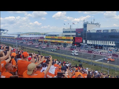 porsche cup Hungaroring 2023 start lap insane sounds!!!