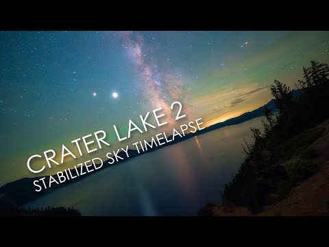 Crater Lake 2 - Stabilized Sky Timelapse - Visualization of Earth's Rotation - 4K
