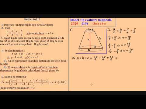 Model de Evaluare Nationala 2020