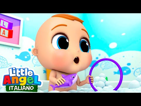 Come ci divertiamo nel bagnetto 🛀🏽🧽💧 | Cartoni Animati con Gianni Piccino - Little Angel Italiano
