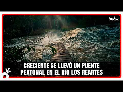 ¡Impactante! El río Los Reartes se enfureció y destruyó un puente en segundos en Calamuchita